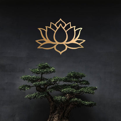 US Local Stunning Large Lotus Metal Wall Art ¨C Modern Living Room Decor & Fabulous Bridal Shower Gift.Wall Sculptures-