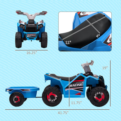 US Local 6V Electric Toy Car with Back Trailer