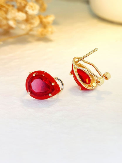 Drop-shaped Inlaid Zircon Women's High-grade Ear Clip