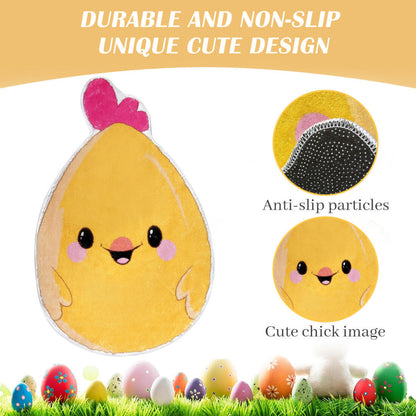 US Local Easter Eggs Shape Chicks Pattern Non Slip Bath Mat