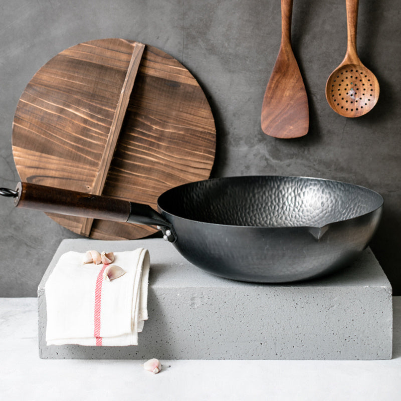 USA Local Iron Pan Traditional Iron Wok Handmade