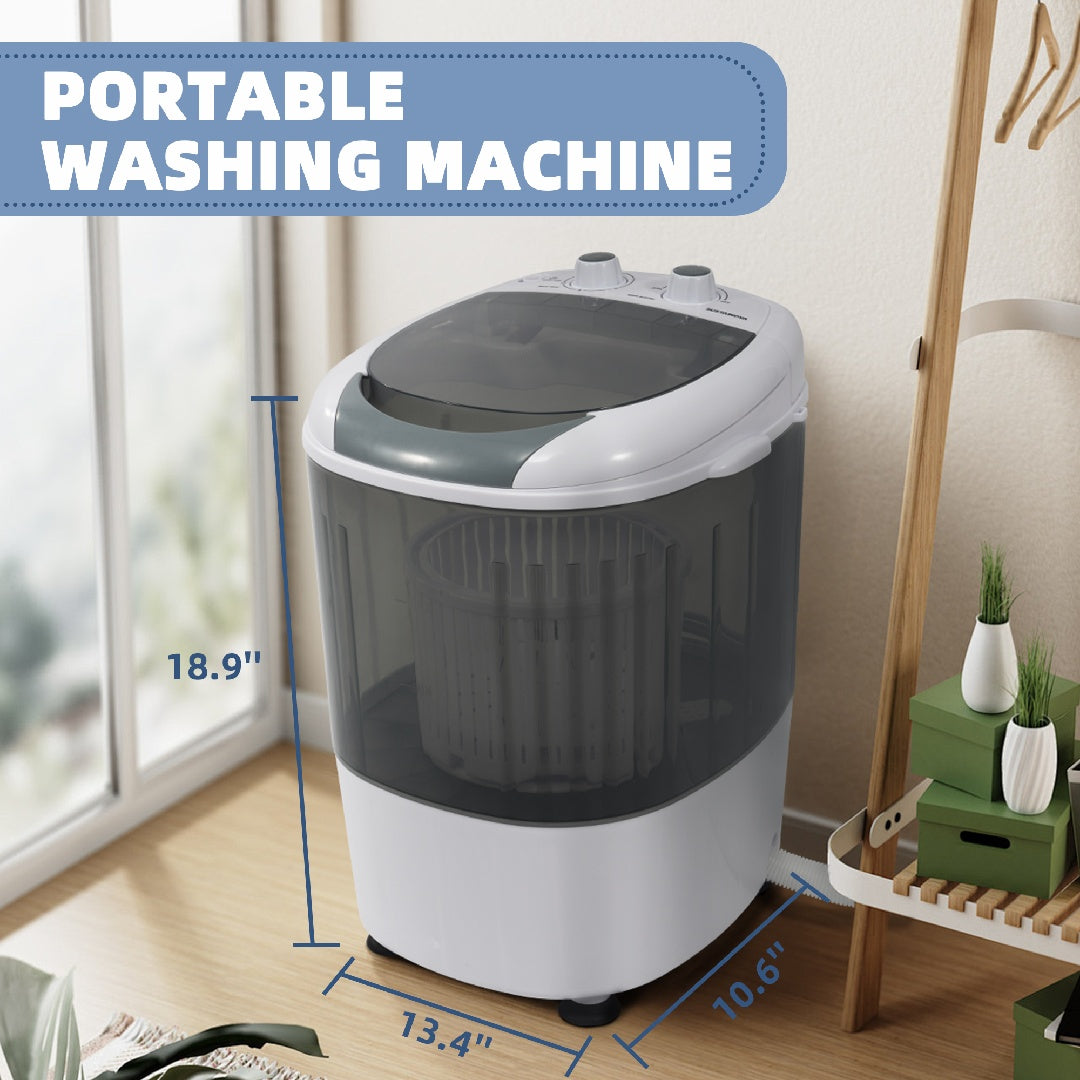 US Local Only Supports Self Pickup  Mini Washer, Portable, With Spin Dryer, 5.5 Lb Capacity Washer, Spin Timer Control, Compact Washer For Homes, Apartments, RVs, Available In Two Colors
