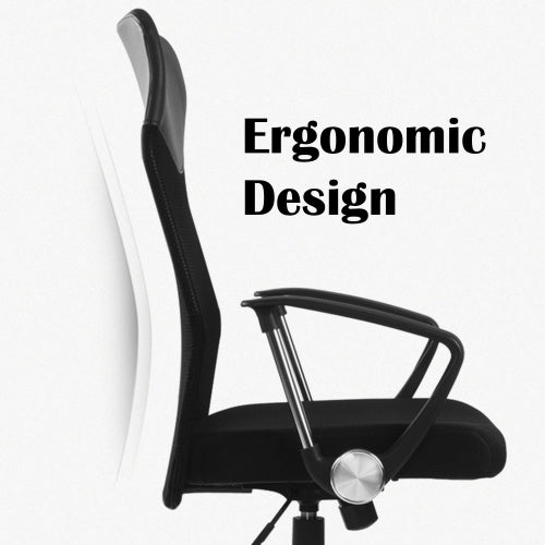 UK Local Mesh High Back Executive Multicolour Adjustable Swivel Office Chair, Recline, Mesh Seat Black