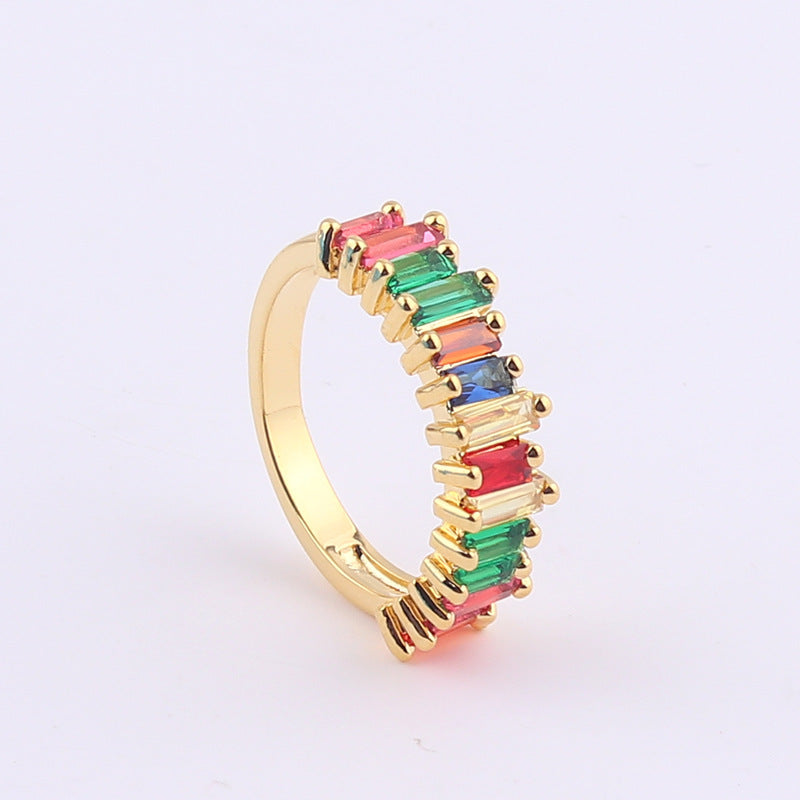 Irregular Rainbow Color Ring Female