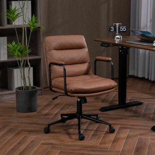 US Local Medium Backrest Home Desk Work Chair With Wheels And Arms
