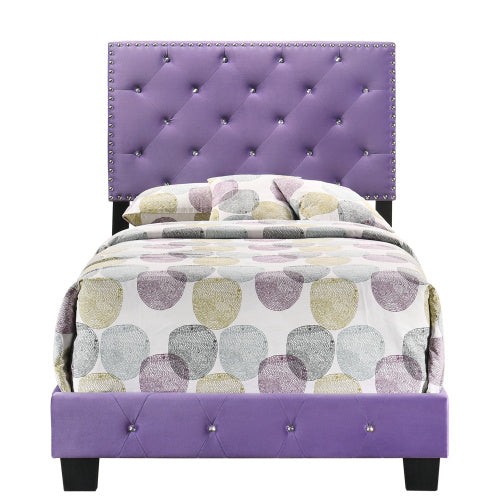 US Local Charming Purple Twin Bed For Stylish Spaces