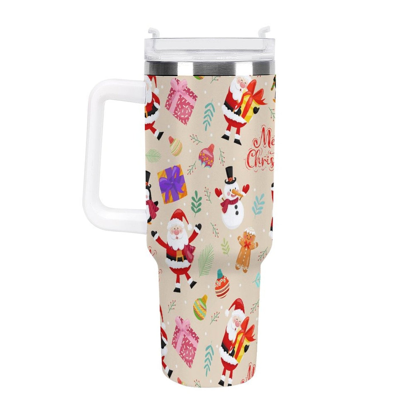 POD US Local Tumbler 40 oz Large Capacity Car Cup Christmas Santa, Gifts