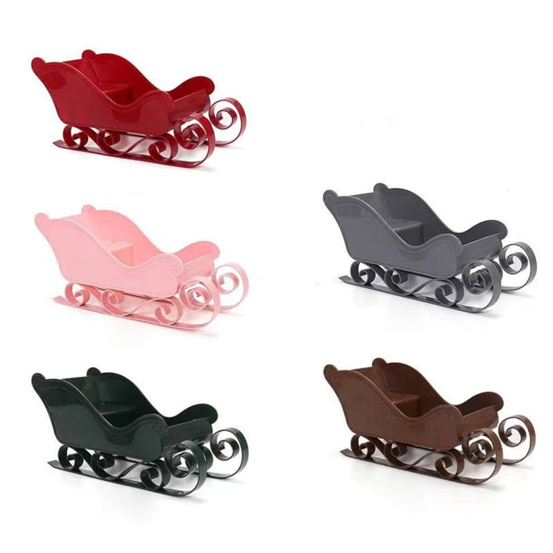 US Local Red Santa Sleigh Christmas Fireplace Decoration Collectible