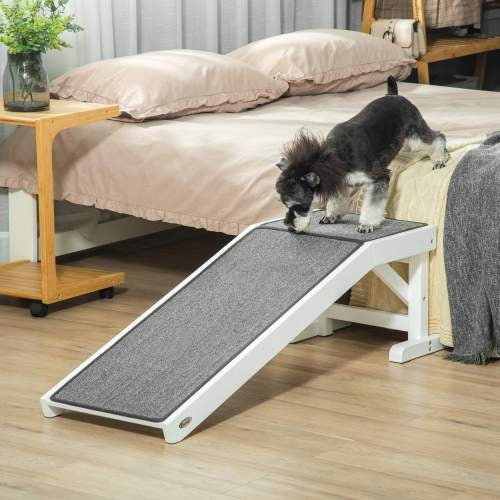 US Local Ramp For Dog Bed, Pet Ramp For Dog With Non-slip Carpet And Top Platform