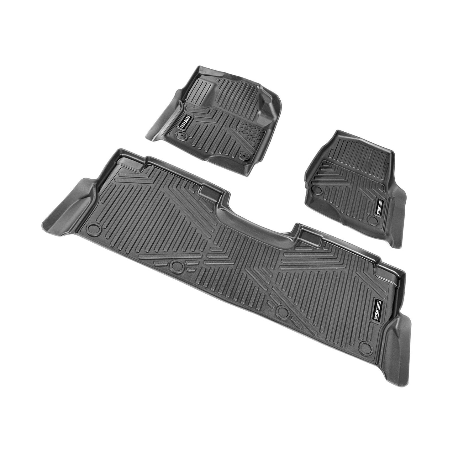 US Local VEVOR Automotive Floor Mats Fits For Ford F-250 F-350 F-450 2017-2022 3 Pcs