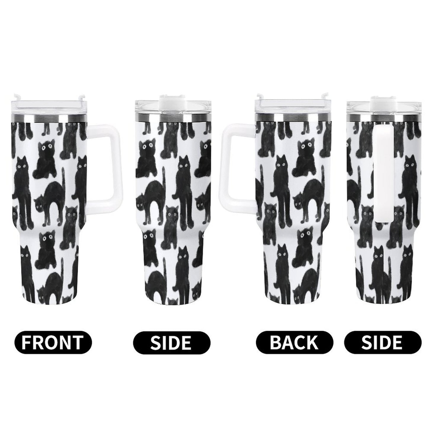 PHDT00228 POD US Local Tumbler 40 oz Large Capacity Car Cup Black Cat