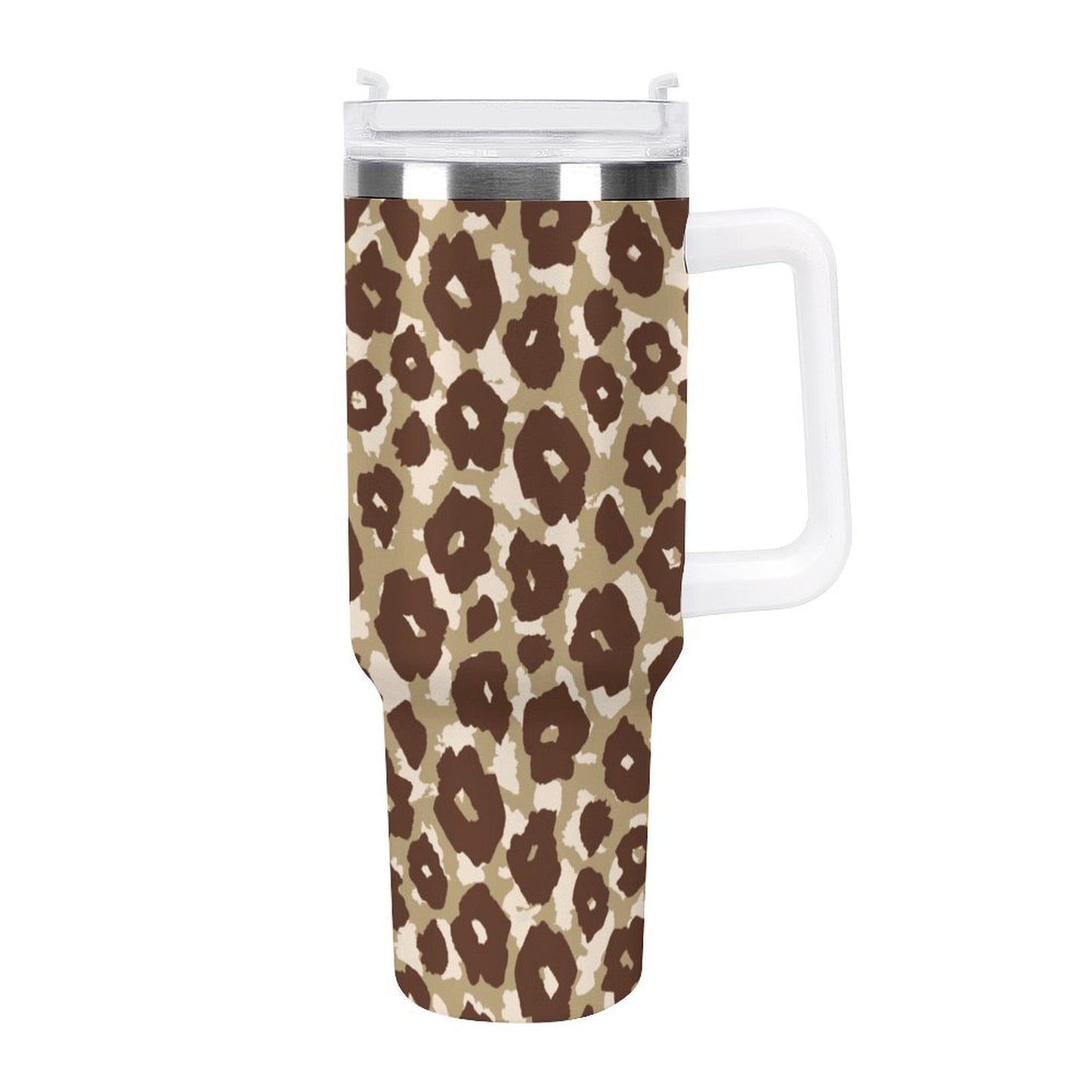PHDT00234 POD US Local Tumbler 40 oz Large Capacity Car Cup Brown Leopard