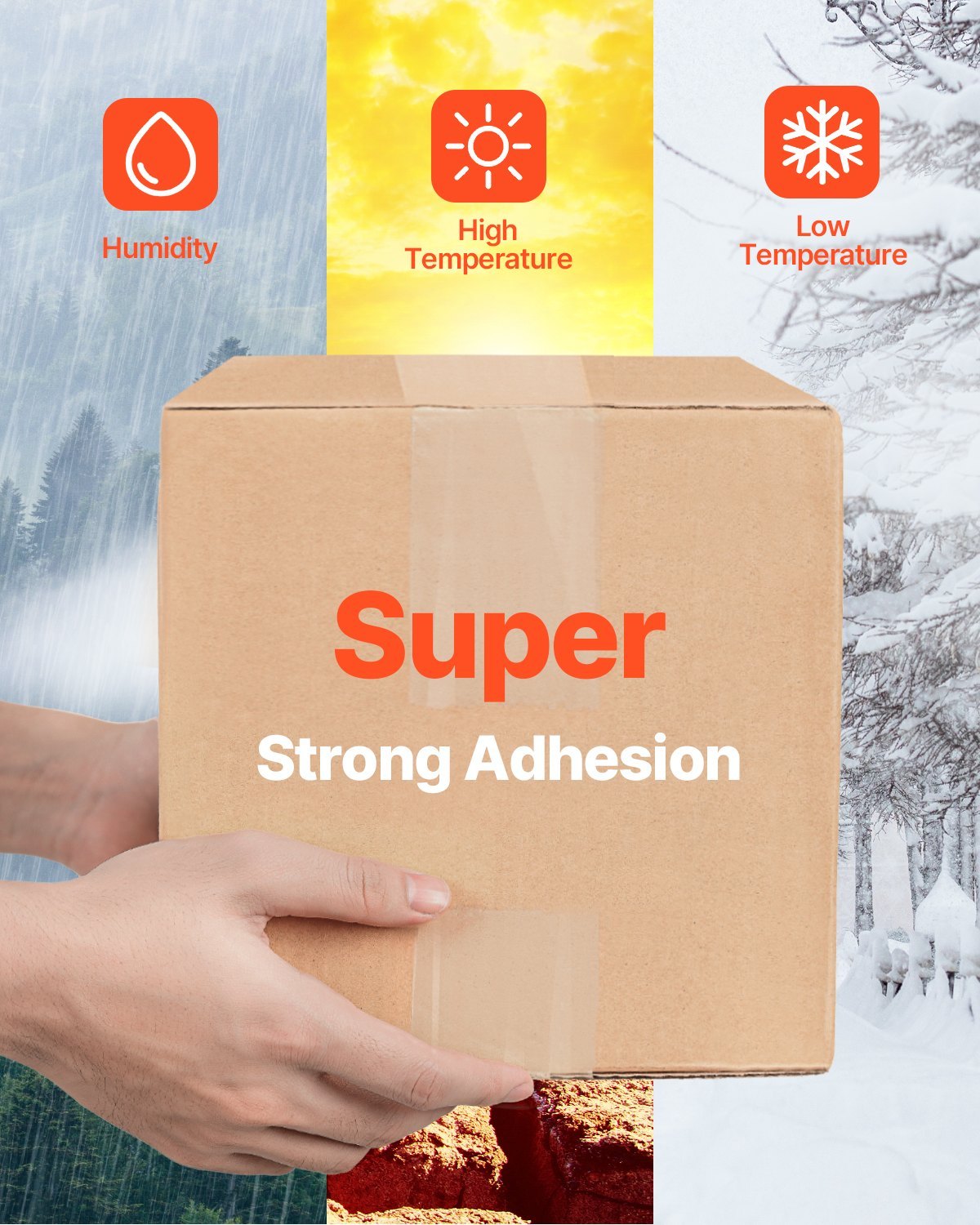 US Local Clear Packing Tape 6 Rolls 65 Yards Clear Shipping Tape With Dispenser 2.7 Mil