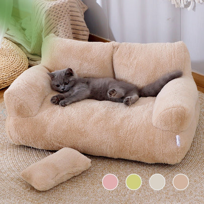 Luxury Cat Bed Sofa Winter Warm Nest Pet Small Medium Dogs Cats Comfortable Plush Puppy