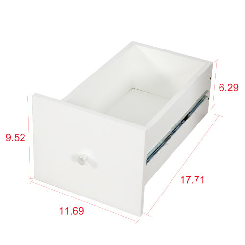 US Local 70.87 H Display Storage Cabinet , 4-Tier Shelf, 3 Side Drawers , Modern Wooden Tall Bookshelf Bookcase For Living Room Home Office