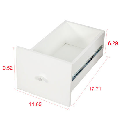 US Local 70.87 H Display Storage Cabinet , 4-Tier Shelf, 3 Side Drawers , Modern Wooden Tall Bookshelf Bookcase For Living Room Home Office