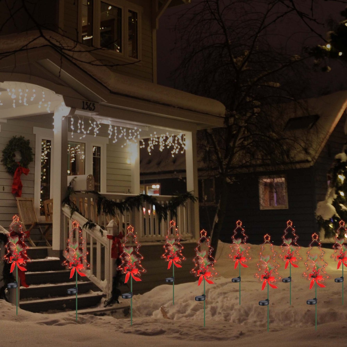 US Local Christmas Tree Solar Stake Light