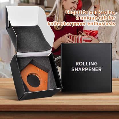 US Local Rolling Knife Sharpener Kit 5 Magnetic Angles 12 Degrees, 15 Degrees, 17 Degrees, 19 Degrees, 22 Degrees. Professional Rolling Knife Sharpening Tool Perfect For Kitchen, Chef, Pocket & Serrated Knives