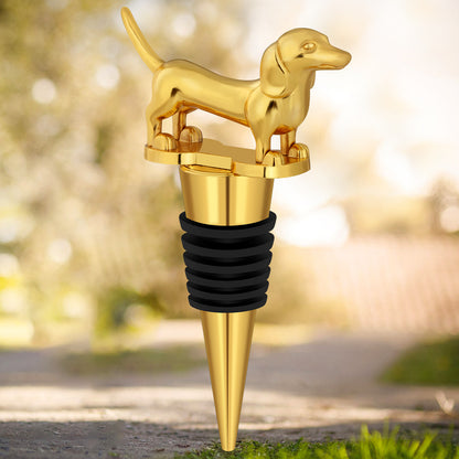 US Local A Dachshund-shaped Red Wine Stopper, A Household Wine Champagne Stopper, An Interesting Dachshund Dog Wine Stopper, Suitable For Men And Women's Birthday Gifts, Halloween, Christmas, Father's Day, Mot