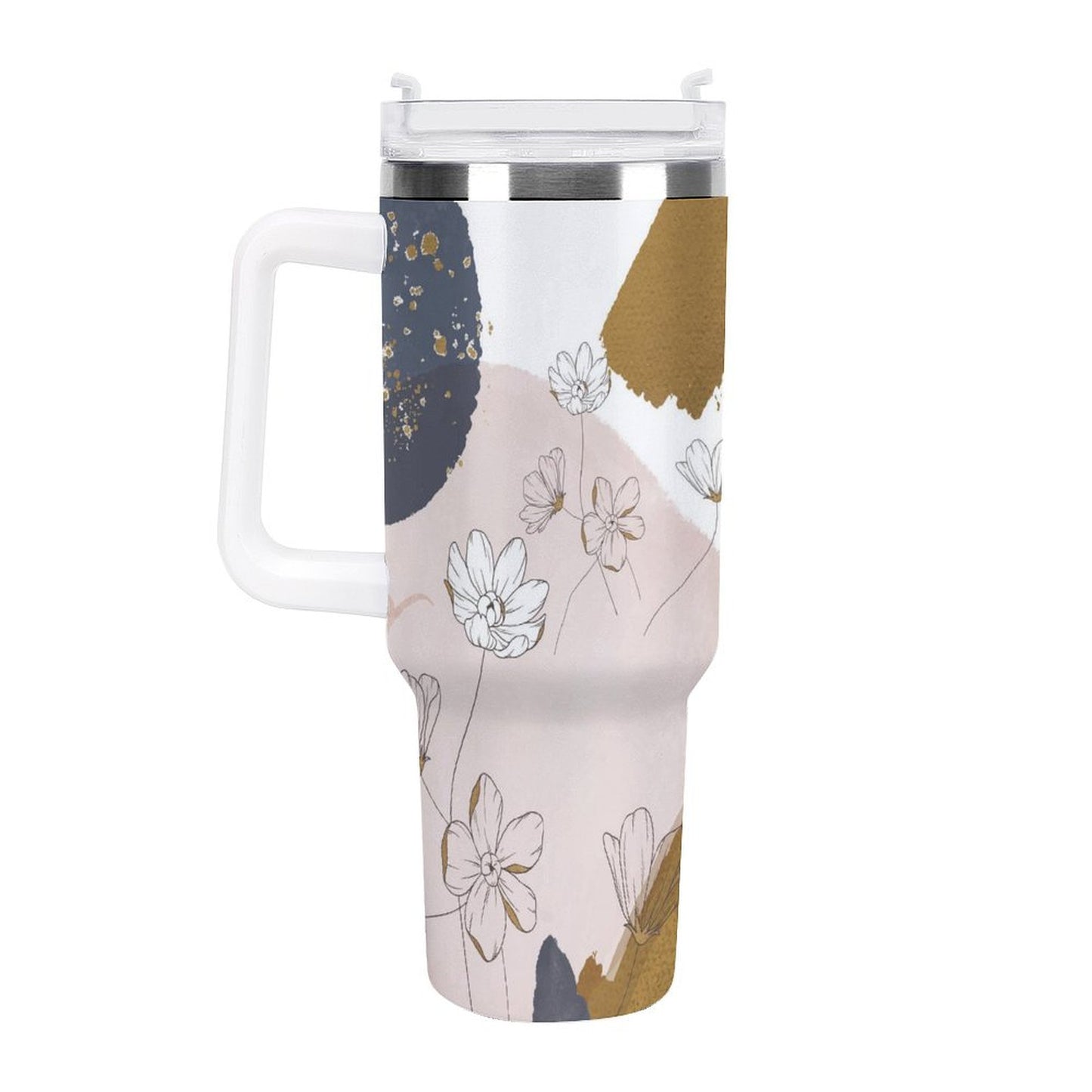 POD US Local Tumbler 40 oz Large Capacity Car Cup Flower