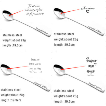 Stainless Steel Spoon You Are My Sunshine Couple Family Tableware