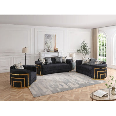 US Local Soledad G00523A-S Sofa , Black