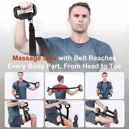 US Local Fascial Massager With Belt - 6-speed Deep Muscle Massager For Relaxation And Rehabilitation - Portable Fitness And Relaxation Therapy Device