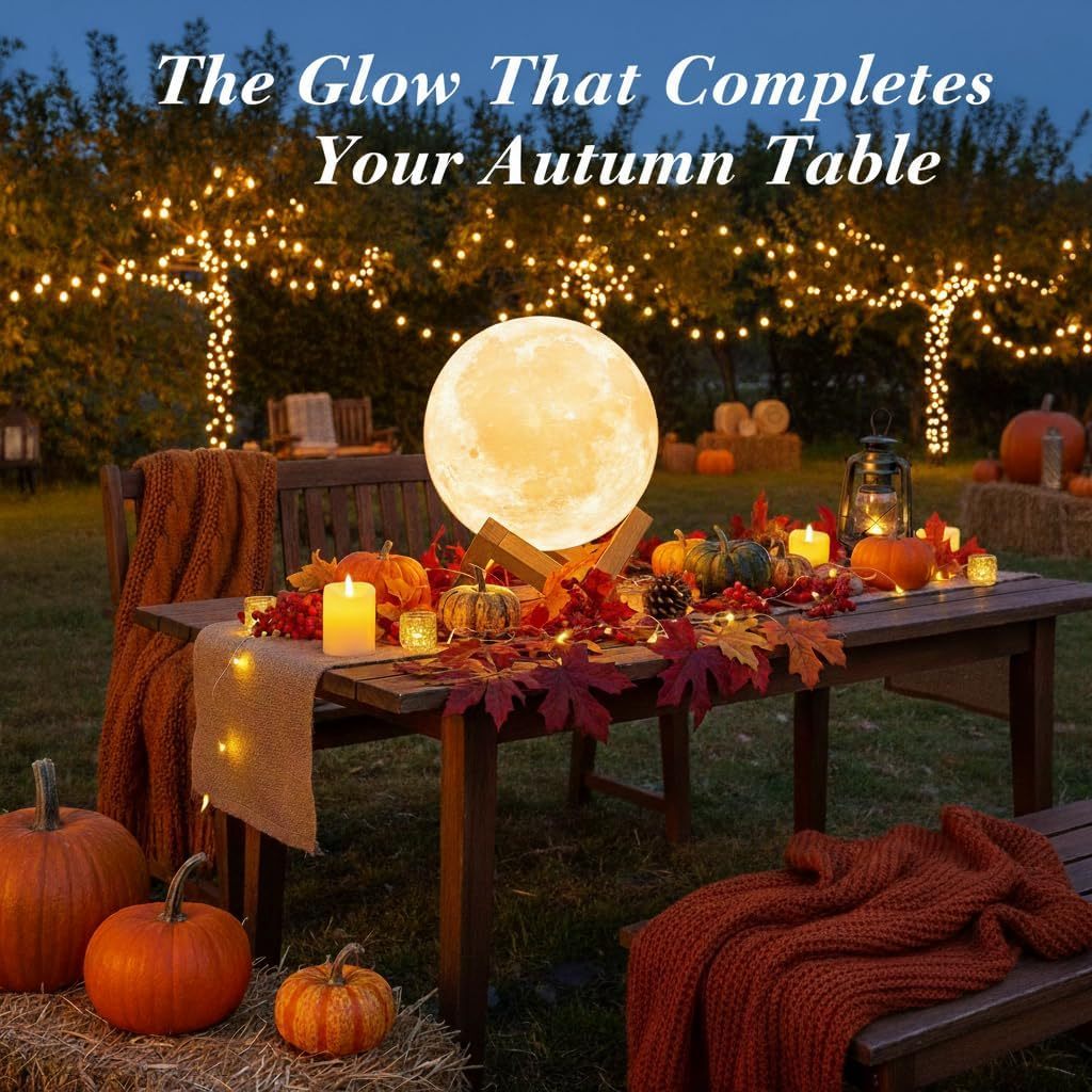 US Local 16-Color Lamp With Stand And Remote, Moon Lamp, LED Night Light With Dock, Creative Moon Light Uniq