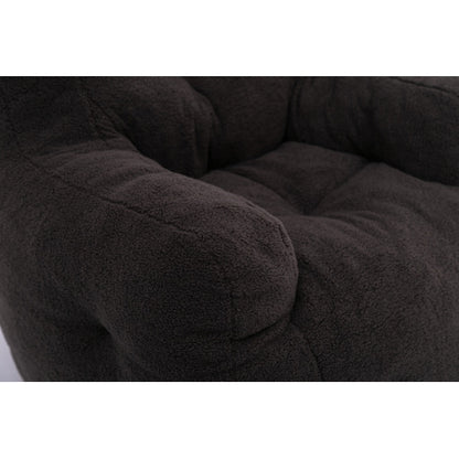 US Local Soft Teddy Tufted Foam Bean Bag Chair