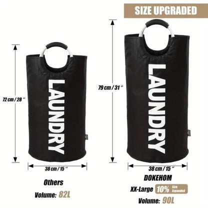 US Local 1 Gallon Waterproof Fabric Laundry Basket, Clothing Storage Basket, Household Storage Basket