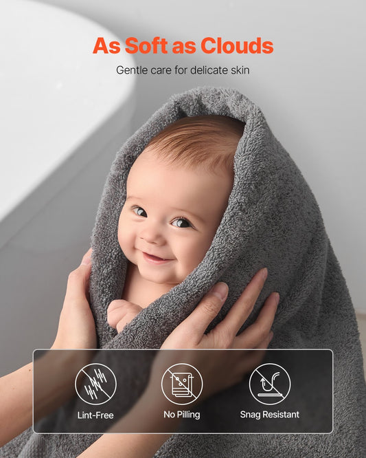 US Local 6-Piece Towel Set 600 GSM  Cotton Soft Towels For Bathroom Gym Hotel Spa