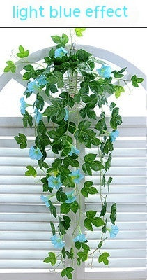 US Local Simulation Plant Morning Glory Ratten For Wall Hanging Decoration