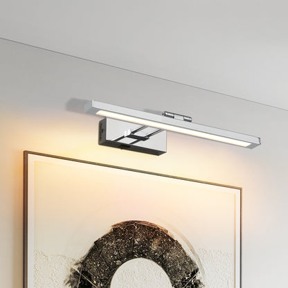 US Local Battery Picture Light, 16 Inch Wireless Picture Light For Painting With Remote,Full Metal Rechargeable Art Light,Wall Sconce Display Lighting For Portrait, Photo Frame,Gallery, -Chrome