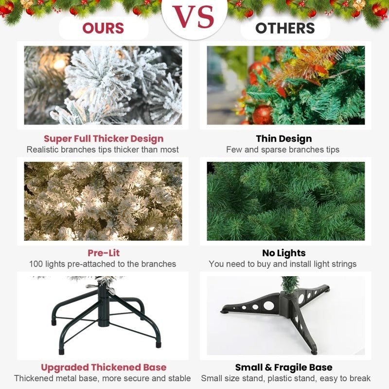 US Local PVC, Christmas Tree, Christmas Decorations,  With Lights