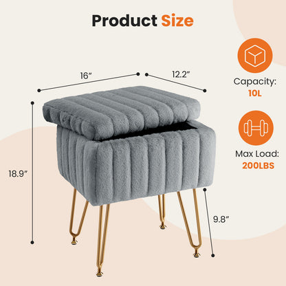 US Local Dressing Stool And Chair With Storage Space