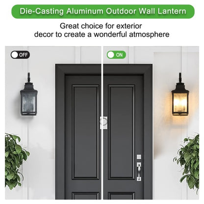 US Local Large Outdoor Glass Wall Light Supports Many Types Of Bulbs -2 Packs