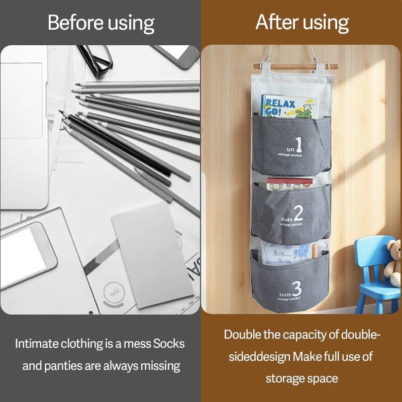 US Local Three-layer Hanging Storage-Gray 5088