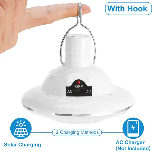 US Local Solar Camping Light Portable Outdoor Hanging LED Bulb Lamp Lantern Emergency Light For Camping Hiking