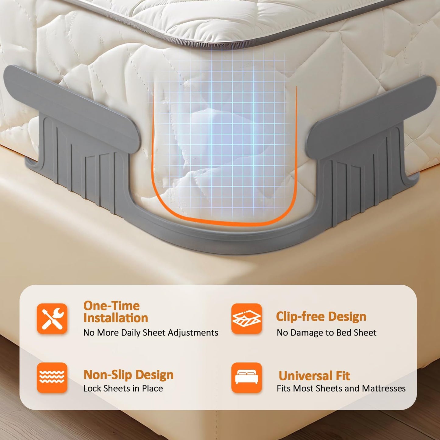 UK Local 4pcs Invisible Sheet Fasteners