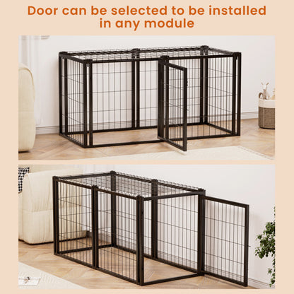 US Local Dog Cage 47.2 Inches, Suitable For Small And Medium-sized Dogs, With A Top Dog Fence, Pet Cage, Indoor, Black. 47.2 Inches Long X 22 Inches Wide X 24 Inches High.