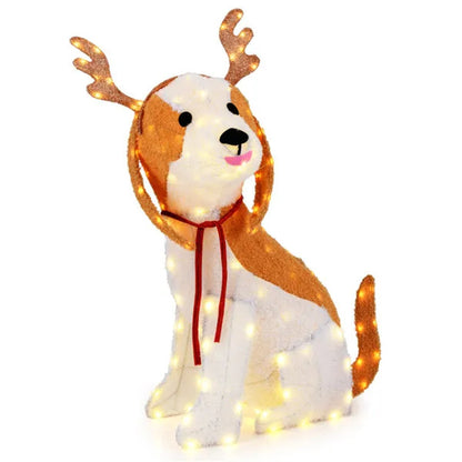 US Local Christmas Dog Decorations With LED Lights, Christmas Decorations