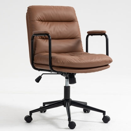 US Local Medium Backrest Home Desk Work Chair With Wheels And Arms