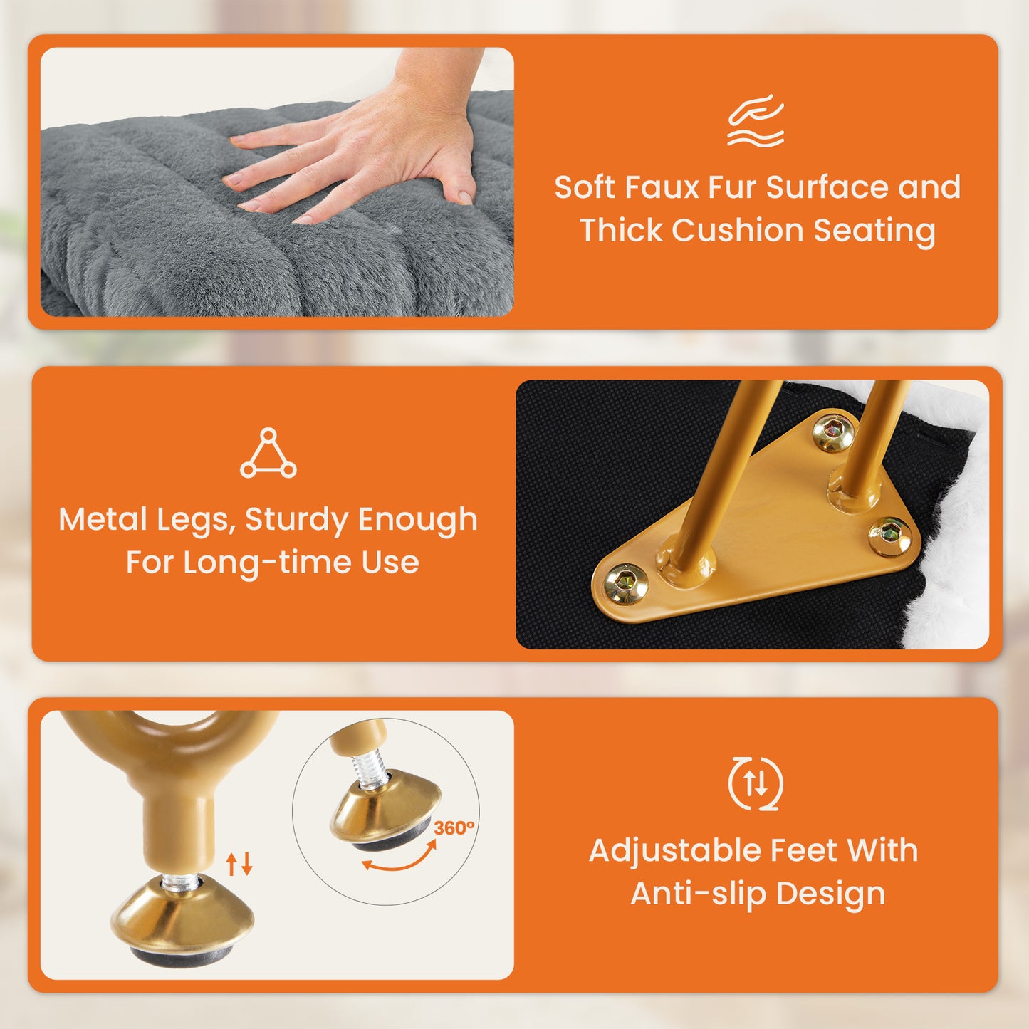 US Local Dressing Stool And Chair With Storage Space