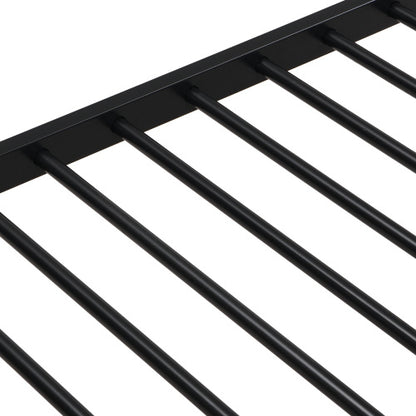 US Local Twin Over Full With Trundle Metal Bunk Bed , No Box Spring Needed, Easy Assemble