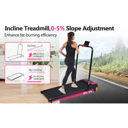 US Local NEW Folding Walking Pad Under Desk Treadmill For Home Office -2.5HP Walking Treadmill With Incline 0.5-7.5MPH 300LBS Capacity Treadmill For Walking Running - Two Ways To Adjust Speed
