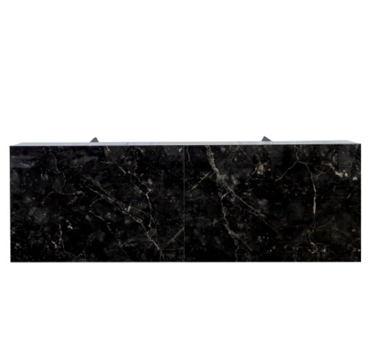 US Local Modern Black 70.87 Computer Desk, Study & Work Desk Y-Shaped Metal Legs