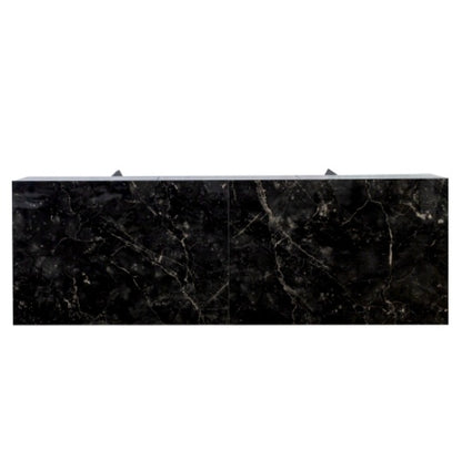 US Local Modern Black 70.87 Computer Desk, Study & Work Desk Y-Shaped Metal Legs