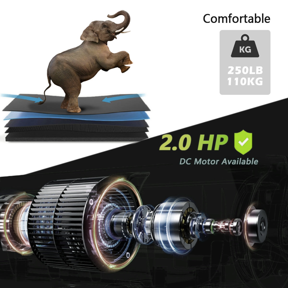 US Local Fitshow App Home Foldable Treadmill With Incline, Folding Treadmill For Home Workout, Electric Walking Running Treadmill Machine 5 LCD Screen 250 LB Capacity Bluetooth Music