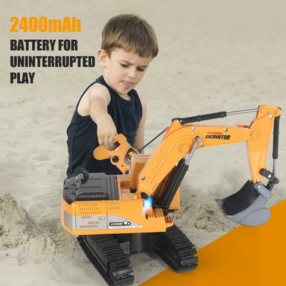 US Local 2025 Remote Control Excavator RC Digger Truck Construction Vehicles Boys Toys US