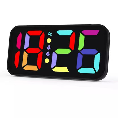 US Local LED Mirror Large Display Table Clock, Suitable For Bedroom, Home, Living Room, Office